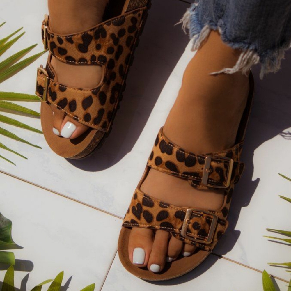 Stay home/leopard sandals